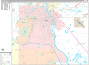 St. Cloud Wall Map Premium Style
